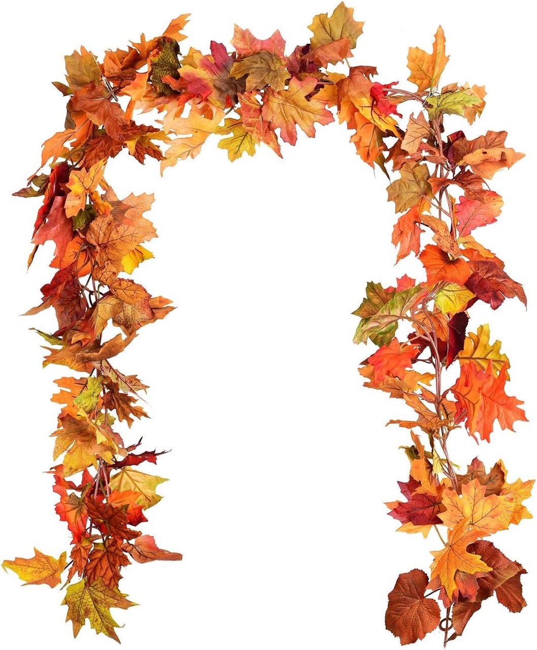 2 Pack Fall Garland Maple Leaf, 5.9Ft/Piece Hanging Vine Garland
